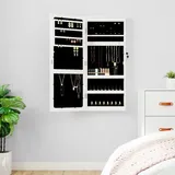vidaXL Spiegel-schmuckschrank mit Led-beleuchtung Wandmontage Weiß