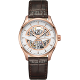 Hamilton Jazzmaster Skeleton Auto H42505510 - teil-skelettiert,weiß,braun - 40mm