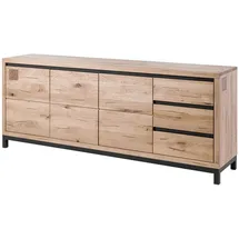 Massivmoebel24 Sideboard 210 x 85 x 45 cm Beige / Weiß