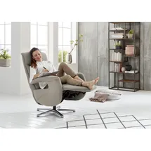 die planbar Relaxsessel DIE PLANBAR "MP-RS18073", longlife easy desert, B:71cm H:110cm T:83cm, 100% Polyester, Sessel, Relaxsessel, 360 drehbar, inkl. man. Kopfpolsterverstellung u. Relax-Funktion