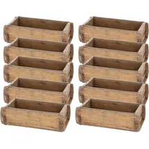 Novaliv Holzkiste Vintage 30 x 15 x 10 cm 10-tlg. Braun