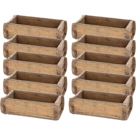 Novaliv Holzkiste Vintage 30 x 15 x 10 cm 10-tlg. Braun