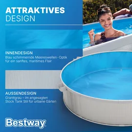 BESTWAY Tanx Stahlwandpool Set Ø 305 x 61 cm inkl. Filterpumpe