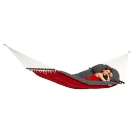AMAZONAS Hängematte Fat Hammock XXL Set + Olymp-Gestell aus FSC-zertifiziertem Holz - Rot