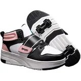 ENEN Schuhe mit Rollen für Jungen & Mädchen, Outdoor Turnschuhe mit Rollen Versenkbarer, Schuhe mit Rollen Kinder, 2-in-1 Roller Schuhe Turnschuhe mit 4 Rollen - 31 EU
