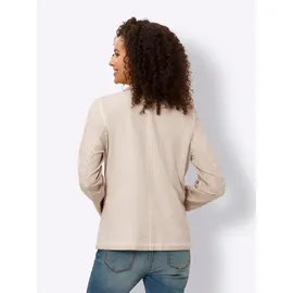Heine Sweatblazer HEINE "Sweatblazer", Damen, Gr. 48, beige, 95% Baumwolle, 5% Elasthan, Blazer