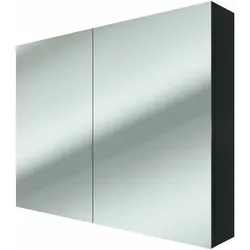 AcquaVapore Spiegelschrank Badspiegel Badezimmer Spiegel City 100cm schwarz NEIN ohne LED-Beleuchtung