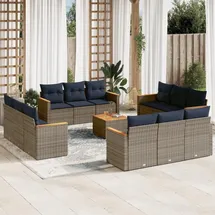 vidaXL Gartensofa-Set 13-tlg. grau