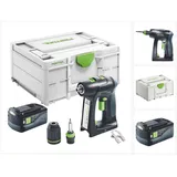 Festool C 18-Basic Akku Bohrschrauber 18 V 45 Nm Brushless + 1x Akku 5,0 Ah + Systainer - ohne Ladegerät