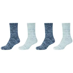 Socken CAMANO "Socken 4er Pack", Damen, Gr. 35-38, blau (winter sky), 98% Polyamid, 2% Elasthan, meliert, Socken Socken