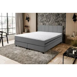 venasi möbel Boxspringbett 140 x 200 cm H3 Grau