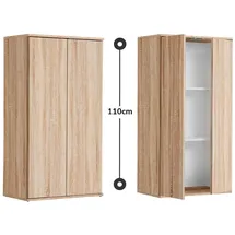 mokebo Mehrzweckschrank Sonoma Eiche, 2 Fächer, 60x110x34 cm, Waschküche, Mehrzweckschränke