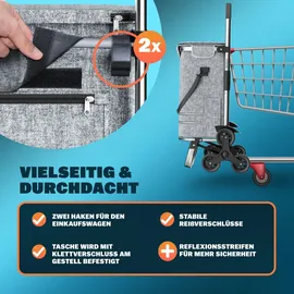 monzana 3in1 Einkaufstrolley grau 0,44 m