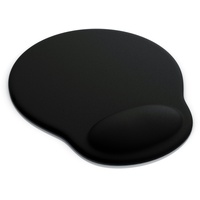 CSL Mauspad, Ergonomisches Schaumstoff Office Mousepad, Entlastung des Handgelenks, schwarz