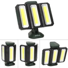 Aktive LED Strahler Außenbereich Kunststoff 9 x 8,5 x 19 cm inkl. USB-Ladegerät grün