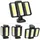 Aktive LED Strahler Außenbereich Kunststoff 9 x 8,5 x 19 cm inkl. USB-Ladegerät grün