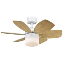 Westinghouse Flora Royale 76 cm Deckenventilator weiß/helles ahorn mit Licht 72424
