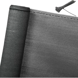 Woltu Zaunblende Schattiernetz Sichtschutz mit Kabelbinder anthrazit anthrazit 2x15m,
