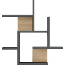 [en.casa] Wandregal Reyna 66 x 63 x 15 cm Anthrazit