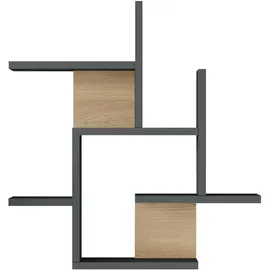 [en.casa] Wandregal Reyna 66 x 63 x 15 cm Anthrazit