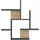 [en.casa] Wandregal Reyna 66 x 63 x 15 cm Anthrazit