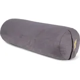 MindBaas - Yoga Bolster - Wildleder - Dunkelgrau - Yogakissen - Meditationsrolle dunkelgrau No Size