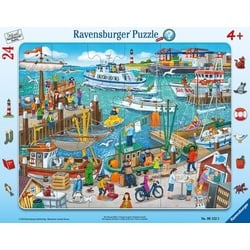 Rahmenpuzzle Ravensburger Ein Tag am Hafen 24 Teile