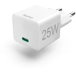 Hama Mini-Schnellladegerät USB-C (25W) (weiß)