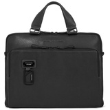 Piquadro Harper Aktentasche RFID Schutz Leder 38 cm Laptopfach nero