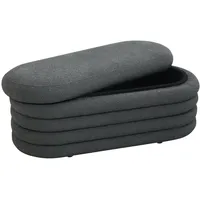 Svita Blossom XL Hocker mit Stauraum Sitzhocker Ottomane Boucle-Bezug