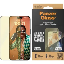 PANZER GLASS PanzerGlass Eyecare Screen Protection Ultra-Wide Fit with EasyAligner für Apple iPhone 15 Pro Max (2816)