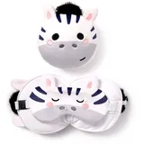 relaxeazzz Nackenkissen Nackenhörnchen Reisekissen Augenmaske Plüsch Bali Zebra Relaxeazzz