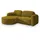 masseno ECKSOFA AMILIA M L-S Gelb Velours-Stoff mit Schlaffunktion
