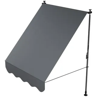 Juskys Klemmmarkise Kapstadt 150 x 120 cm Grau