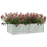 vidaXL Garten-Hochbeet 160x80x45 cm Stahl Silber