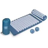 Umbro Akupressurmatte - Massagematte - Akupressurmatte mit Kissen - Nagelbrett 71x42 cm - Akupunktur Matte Inkl. 2x Trigger Point Ball & Tragetasche