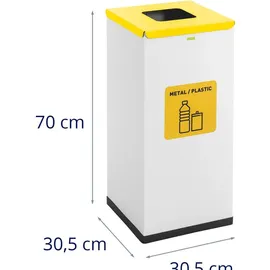 expondo Abfalleimer 60 l Weiß