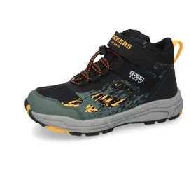 Dockers by Gerli Unisex - Kinder Combat Boots, Jungen,Mädchen Stiefeletten,wasserabweisend,warm gefüttert,schwarz/grün,36 EU - 36 EU
