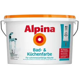 Alpina Bad- und Küchenfarbe Weiß matt 5 l