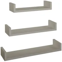 Sanitec 3ER SET WANDREGAL FARBE TAUPE MOD. CALAMITA