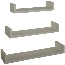 Sanitec 3ER SET WANDREGAL FARBE TAUPE MOD. CALAMITA