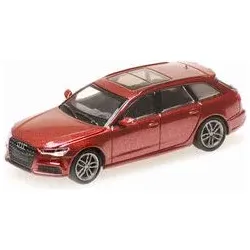 MINICHAMPS 870018114 1:87 AUDI A6 AVANT - 2018 - RED METALLIC