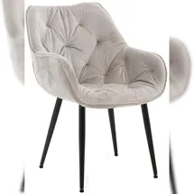 CLP Stuhl Tanna Samt I Gesteppter Polsterstuhl I Esszimmerstuhl Mit Bodenschonern