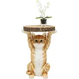 Kare DESIGN Beistelltisch Ms. Cat 81957 Polyresin Braun