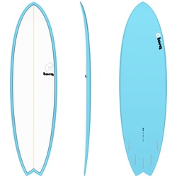 Torq Epoxy TET Fish Blue Pinline Surfboard Wellenreiter, Größe: 6’6“