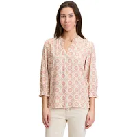 Cartoon Casual-Bluse mit Raffung in Cream/Rosé | Gr.: 44