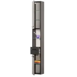 Uno Monti Hochschrank 25 x 195,5 x 20 cm Grau