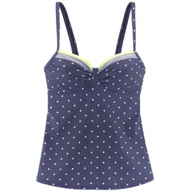 LASCANA Bügel-Tankini-Top Damen Blau/Gelb 40 Cup E