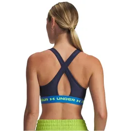 Under Armour Crossback Mid Bra Blue/Yellow S