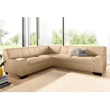 DOMO collection Ecksofa »Norma Top, elegant und modern, flache Armlehnen, L-Form«, wahlweise mit Bettfunktion